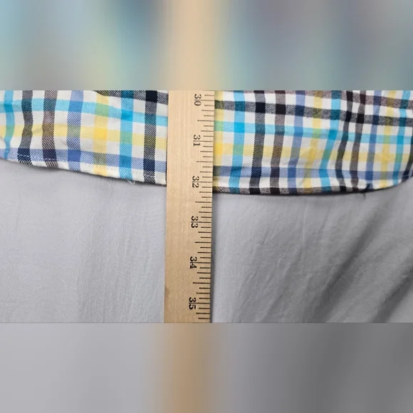 Penguin Men’s Plaid Flannel Button Up Heritage Slim Fit Size 18 34/35 NWT Cream - Picture 9 of 10